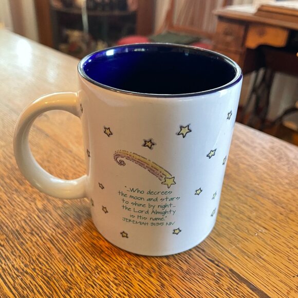 Vintage Dayspring Sheep and Shooting Star Scripture Themed Coffee Cup Mug - Picture 3 of 5